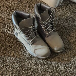 Grey timberland women boots